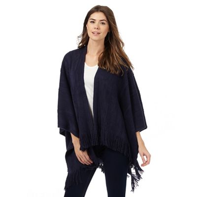 Navy knitted wrap
